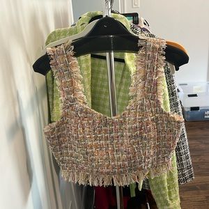Elliatt Colorful Tweed Crop Top